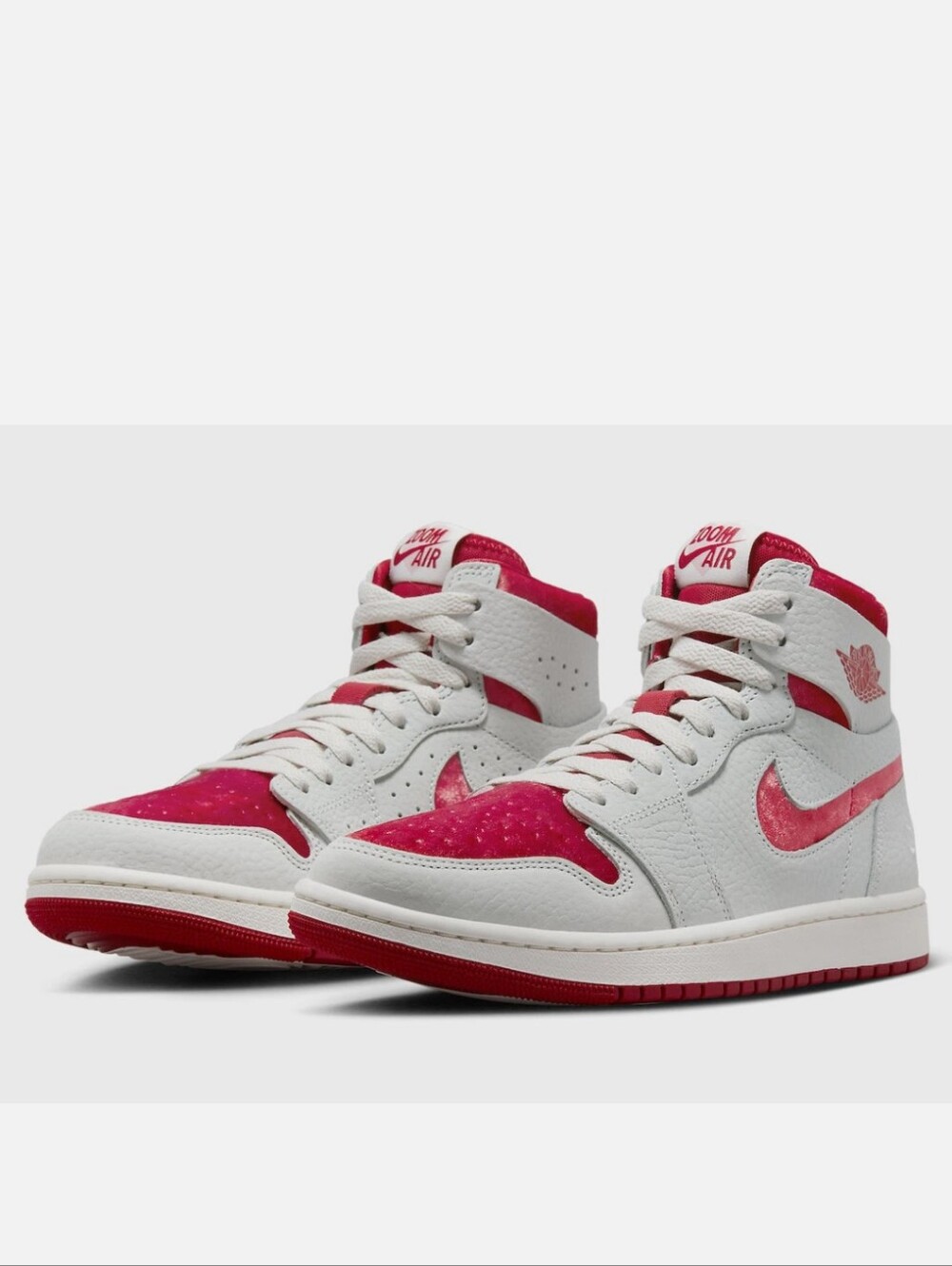 NEW IN BOX Nike Air Jordan 1 Zoom CMFT 2 White Red Valentines Day Sneakers W 9.5